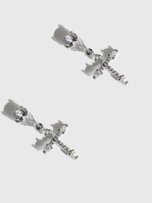 Sacred Cross Drop Earrings